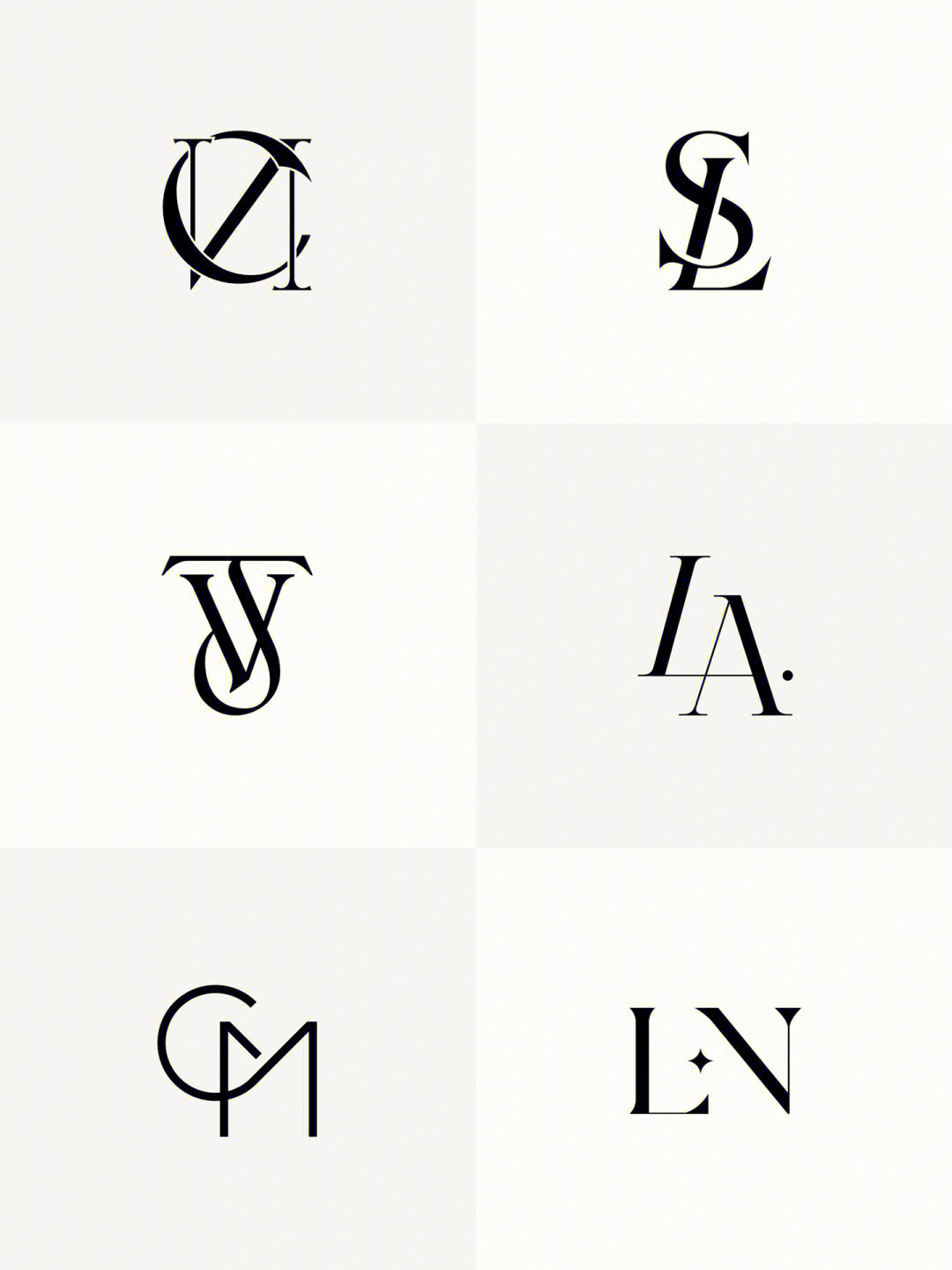 字母组合logo设计合集简约大气大牌设计感