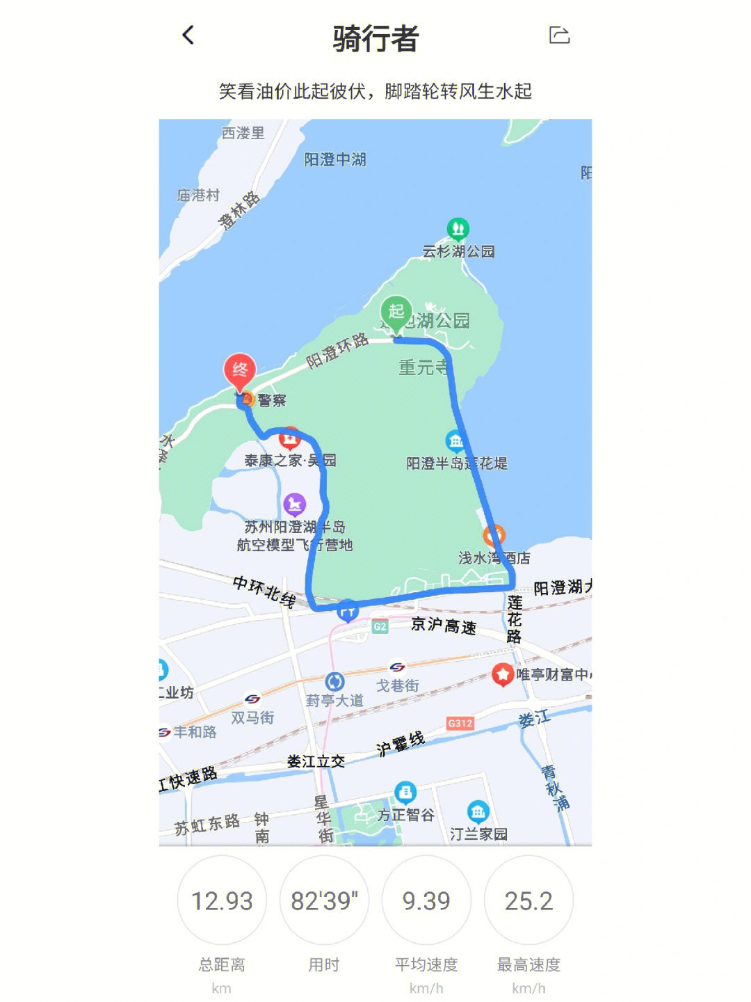 阳澄湖自行车环岛路线图片