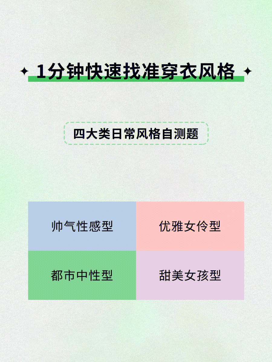 1分钟自测从心理找准穿衣风格75氛围感美女