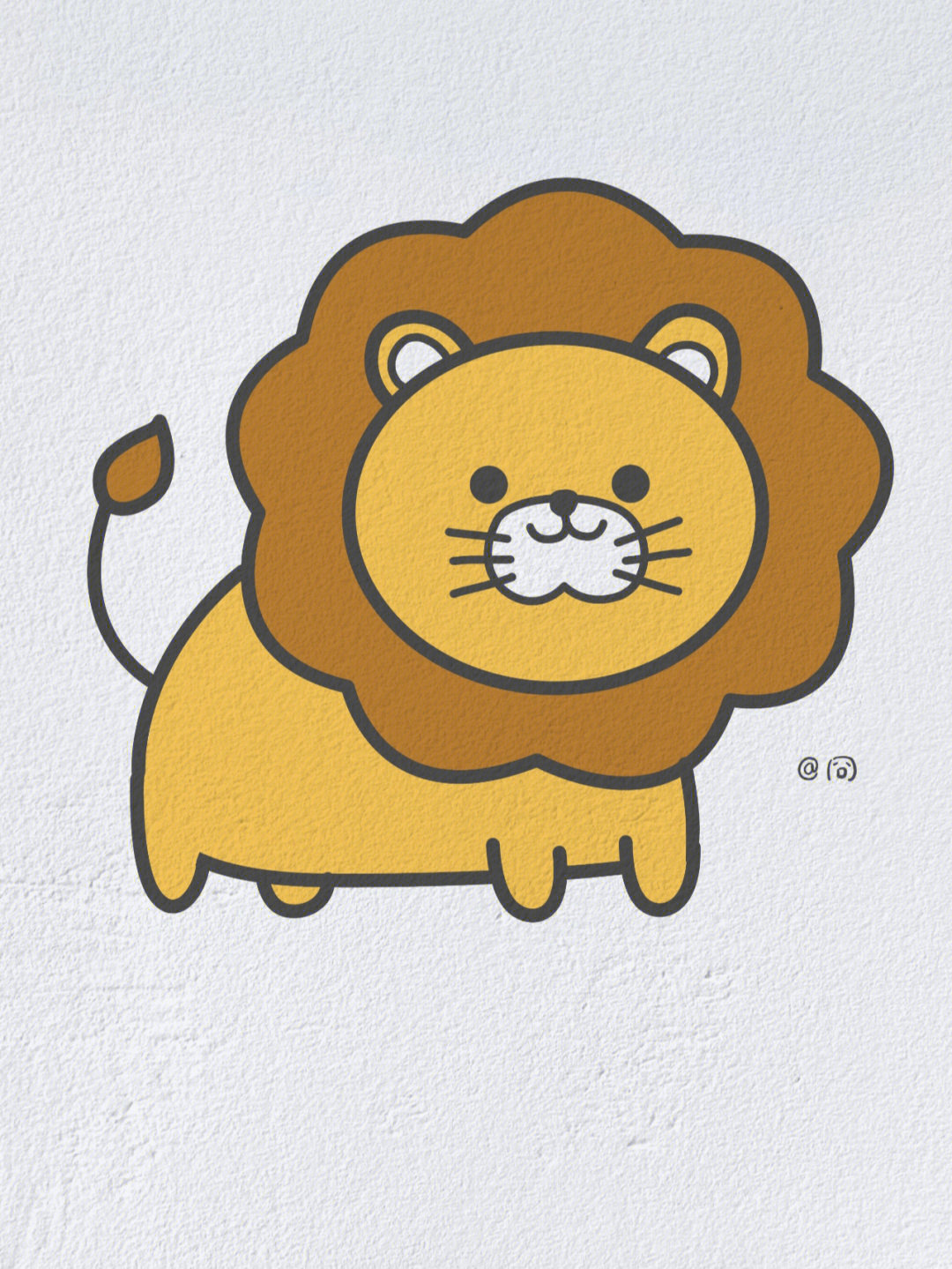 动物简笔画之可爱的小狮子内附过程图