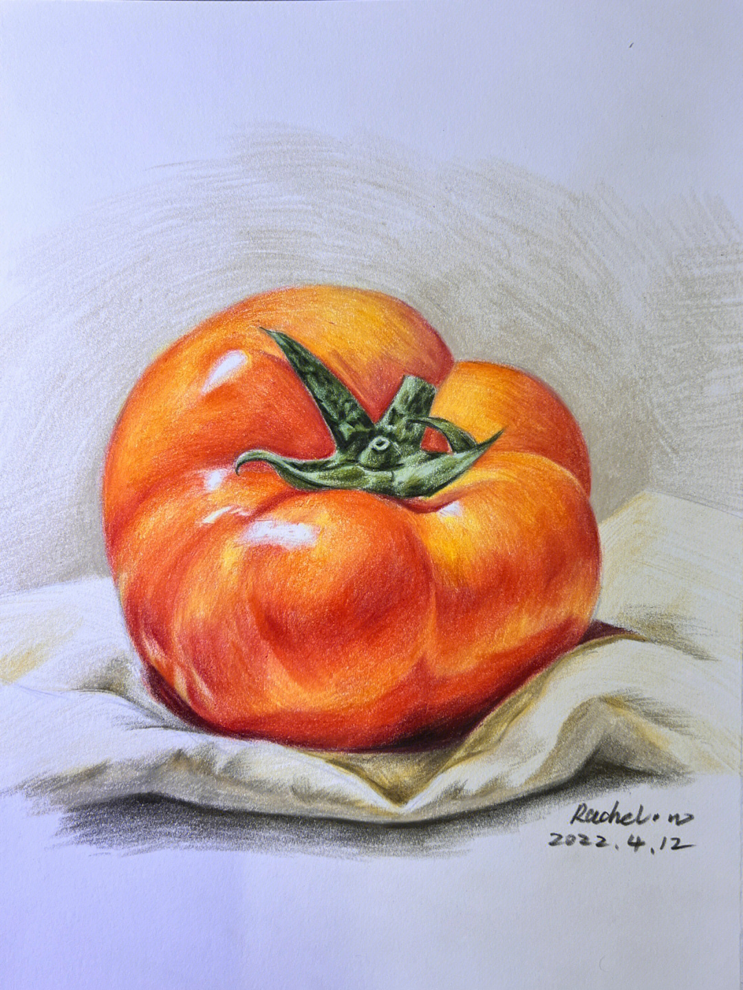 色彩西红柿的画法图片