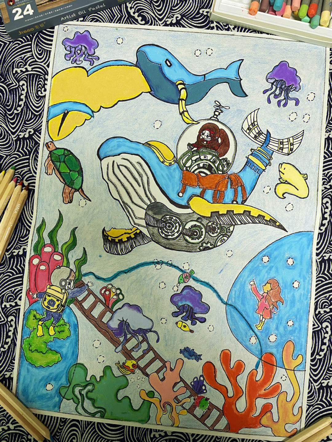 海洋净化幻想绘画图片
