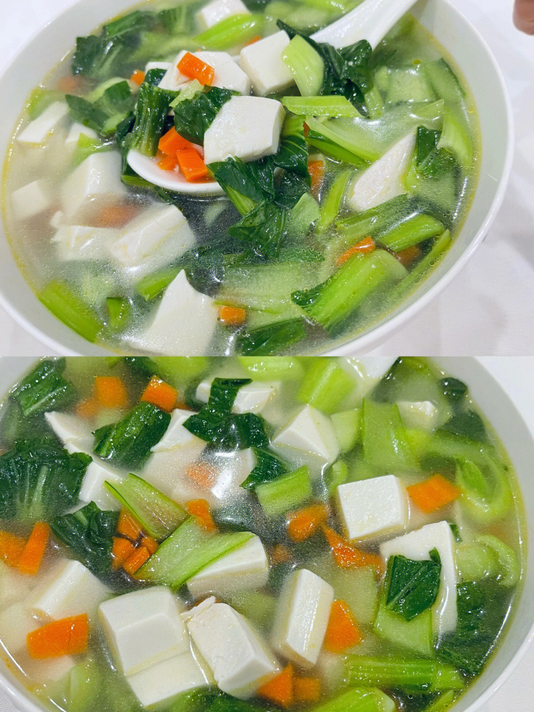 青菜豆腐汤图片高清图片