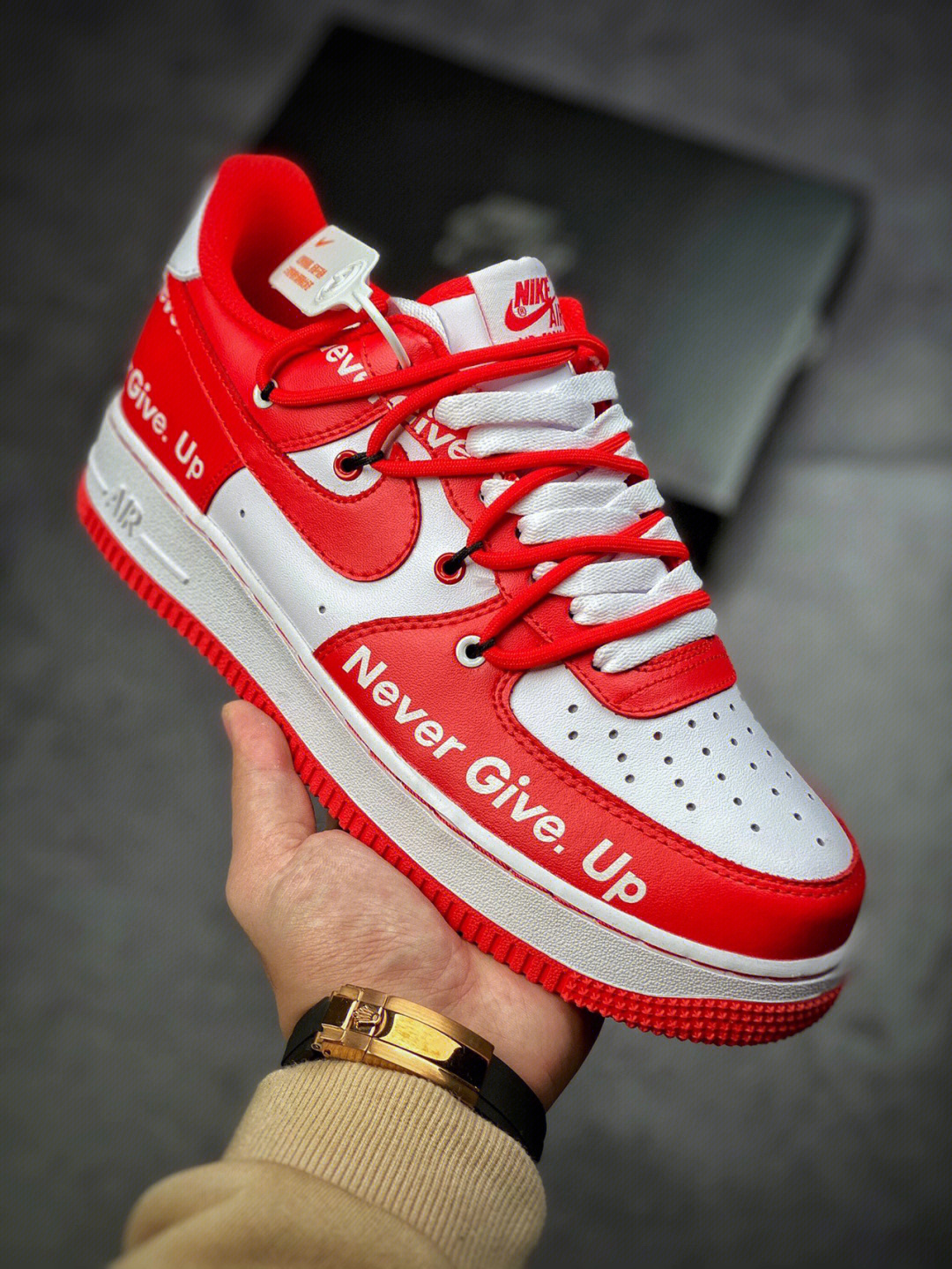 nikeairforce1low07中国红绑带印花