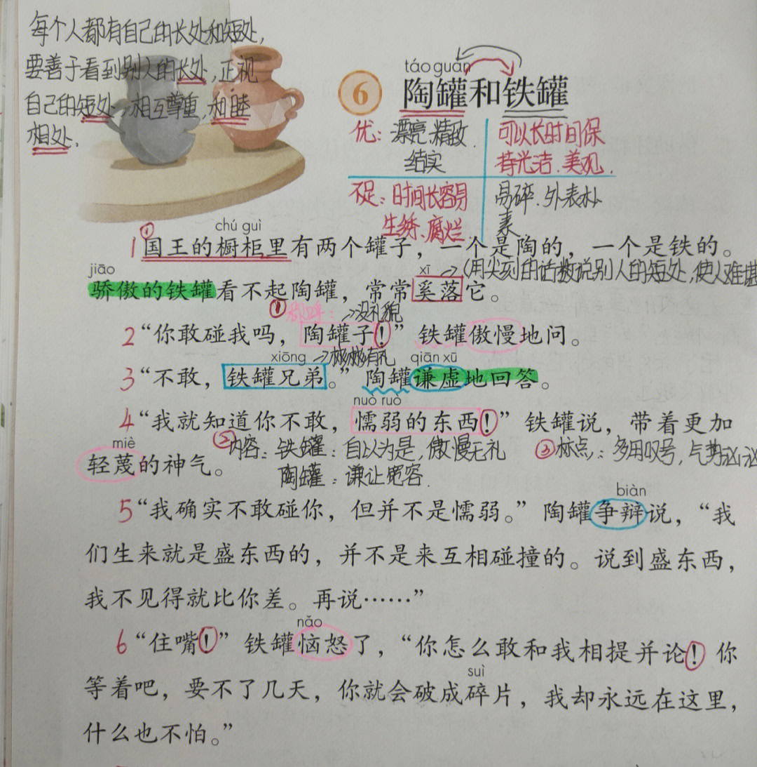 陶罐和铁罐课文道理图片