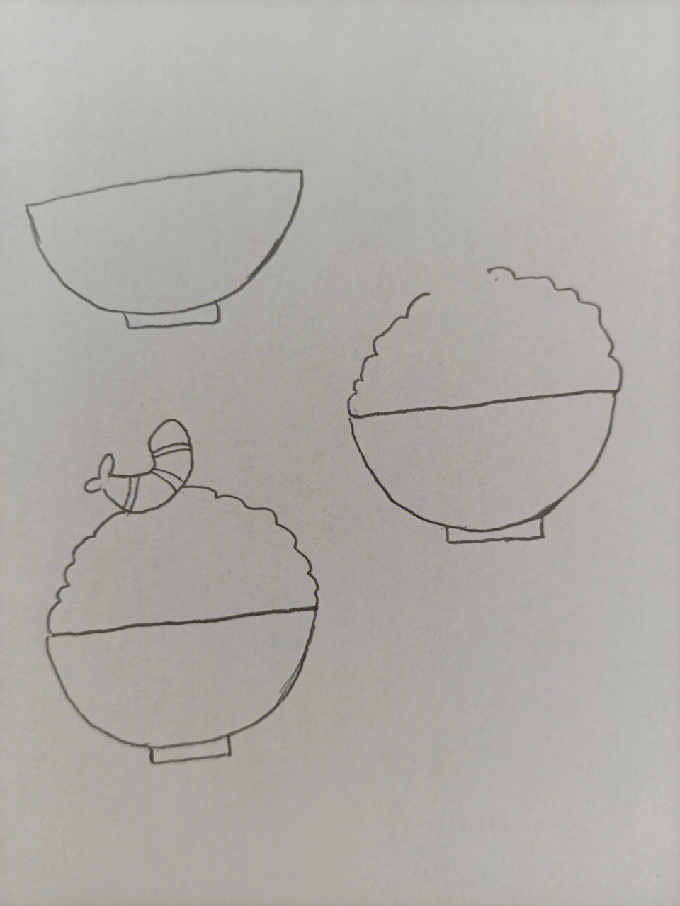 米饭简笔画简单画法图片