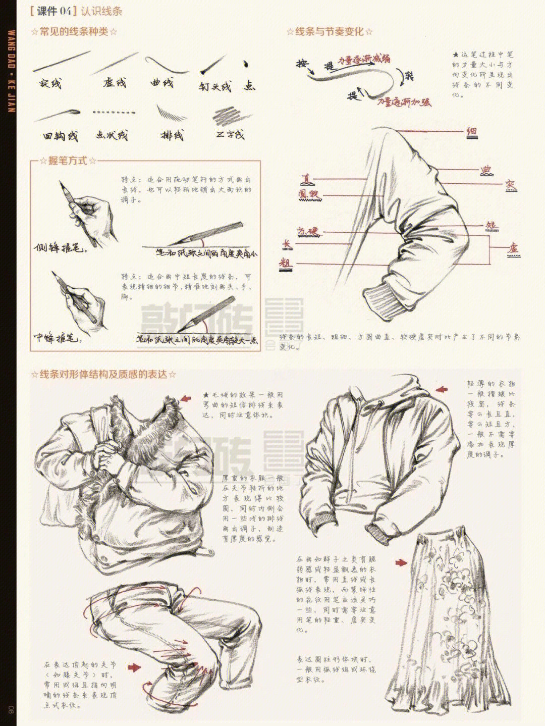 速写衣褶万能公式图片