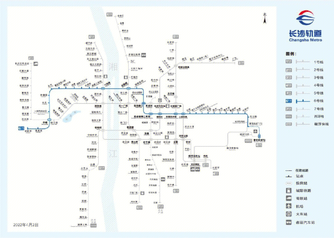 长沙地铁线路图6号线图片