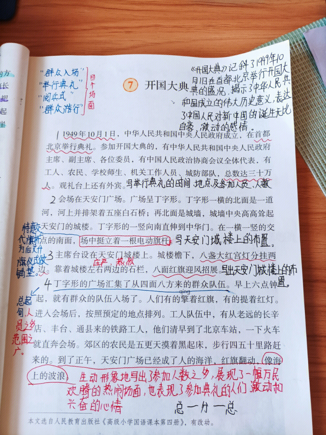 开国大典课文批注图片