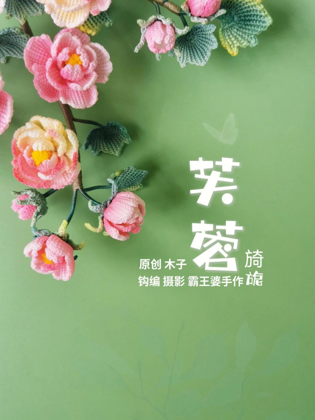 泡芙蓉花的钩法教程图片