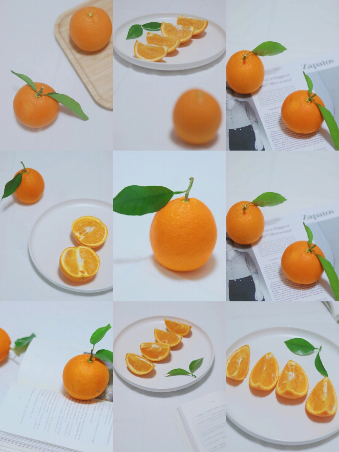 橙子拍照九宫格图片