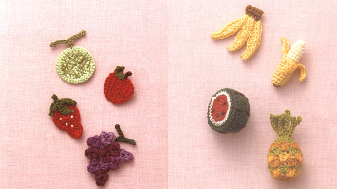 钩织简单的水果图片