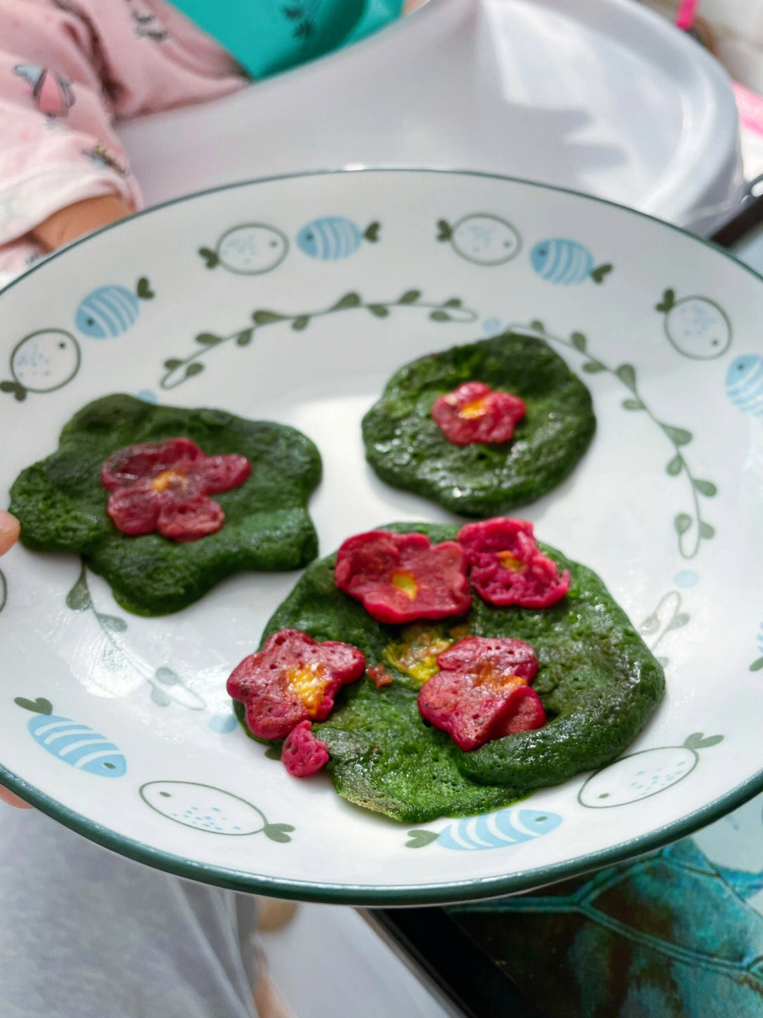 菠菜火龙果辅食做成小花花