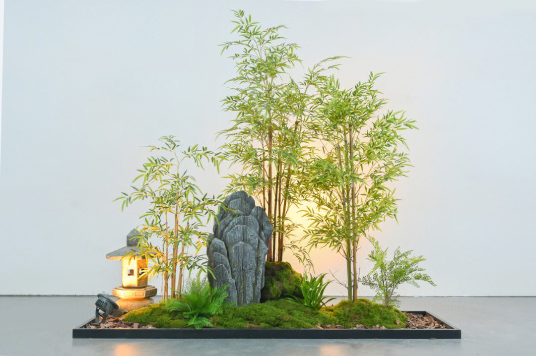 新中式堆景竹子堆景