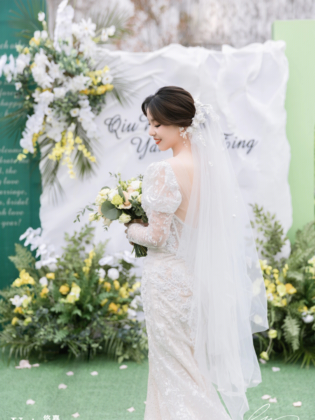 台州户外婚礼西式简约高级的新娘造型分享