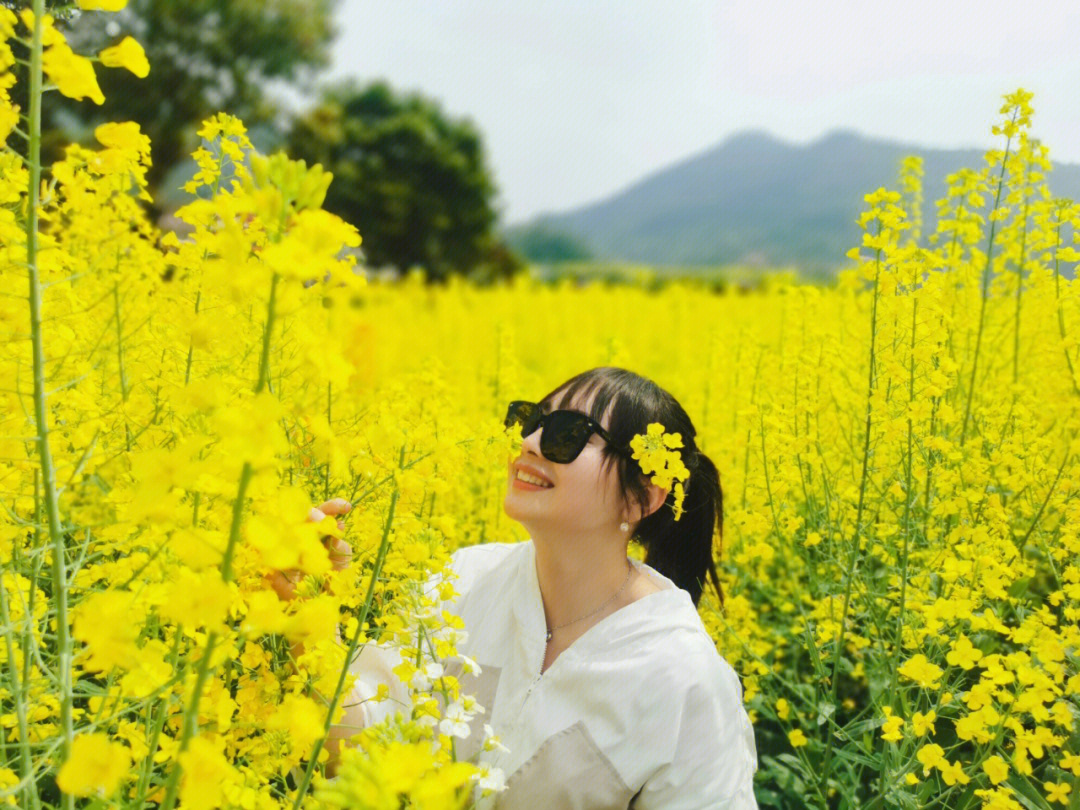 油菜花田人物写真