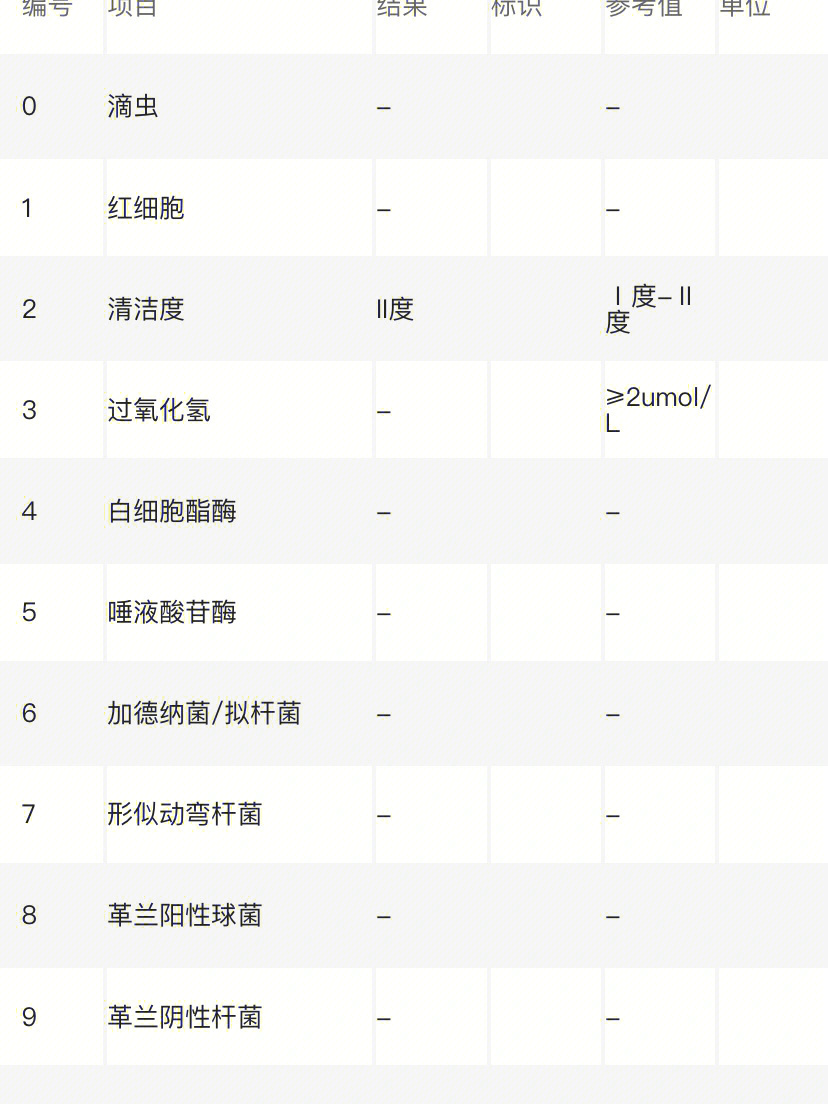 白带常规结果出来啦