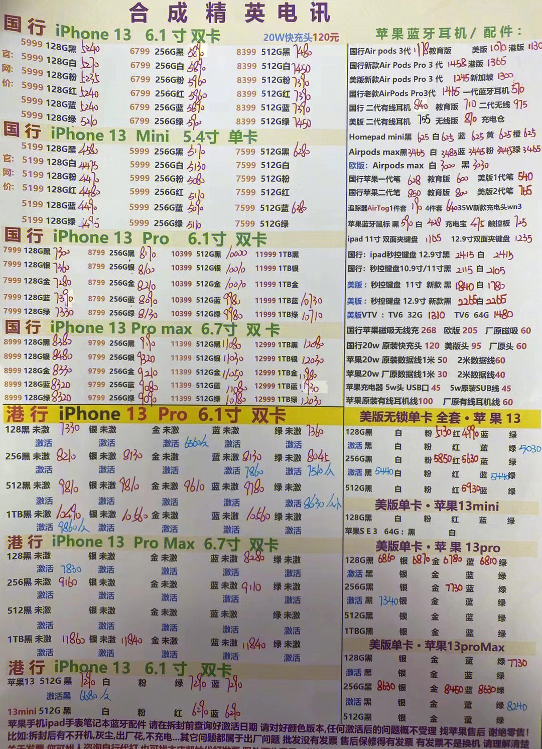 721苹果13全新系列以及各品牌机型