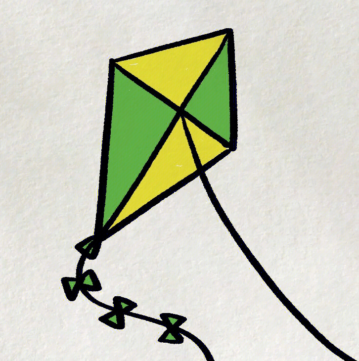 风筝的简笔画简单图片
