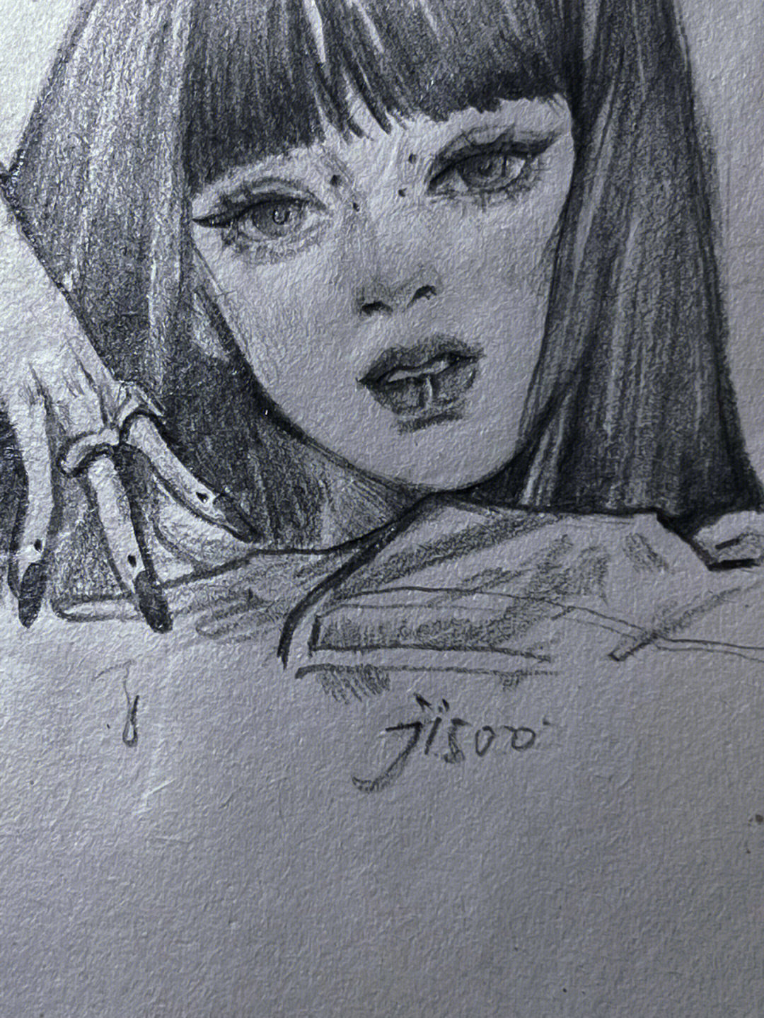 jisoo素描图片