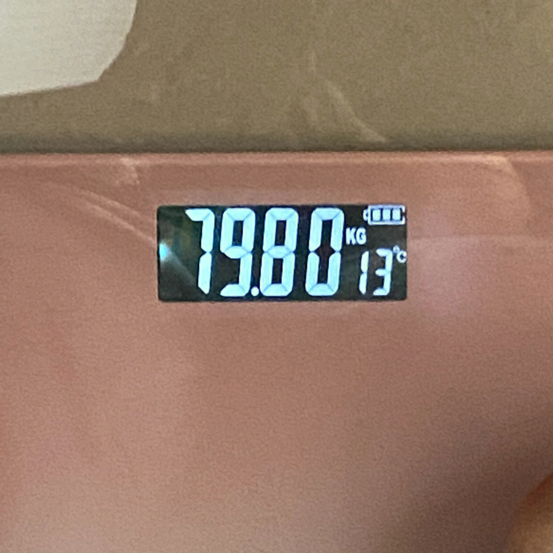 初始体重:82kg今日晨重:79