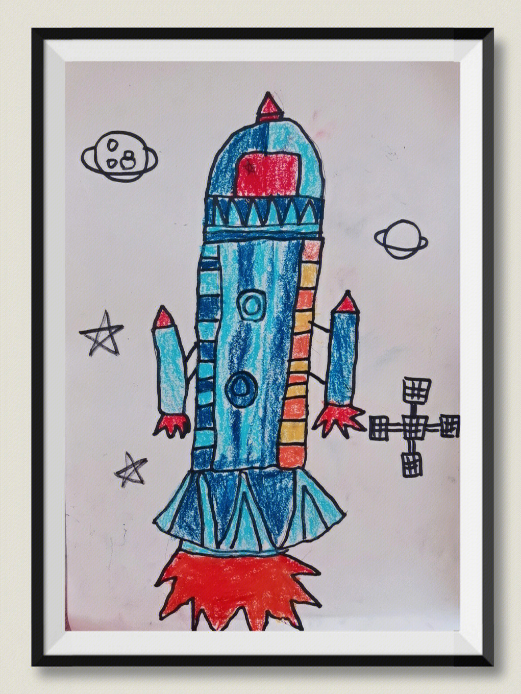儿童绘画火箭教案图片