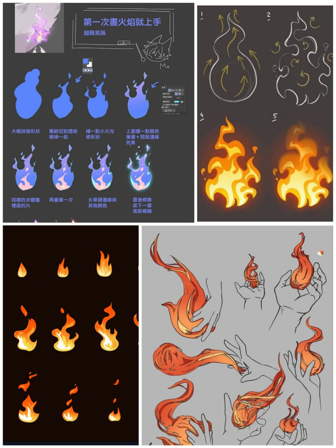 游戏原画常见的火焰效果如何画