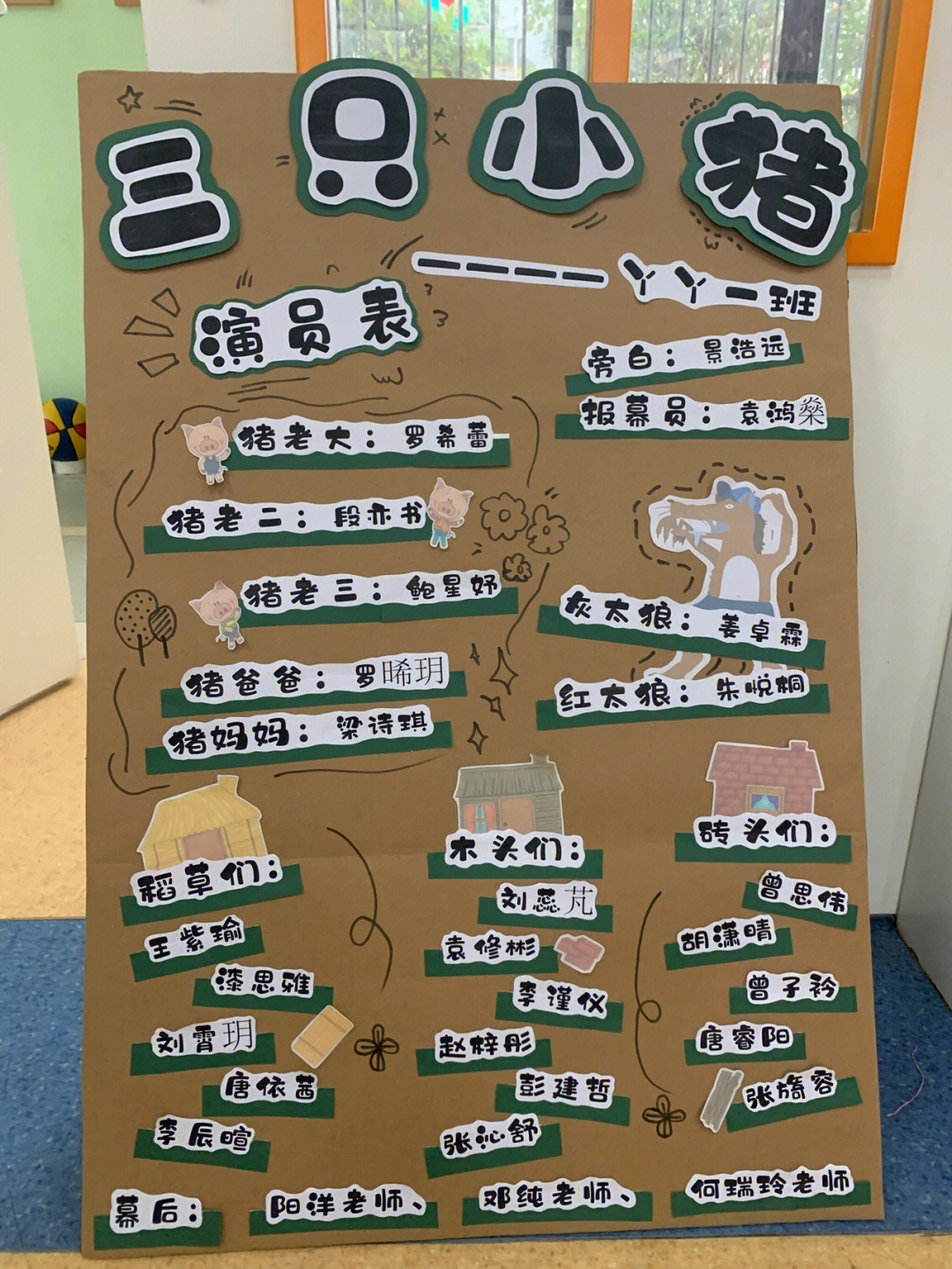 幼儿园戏剧表演展板