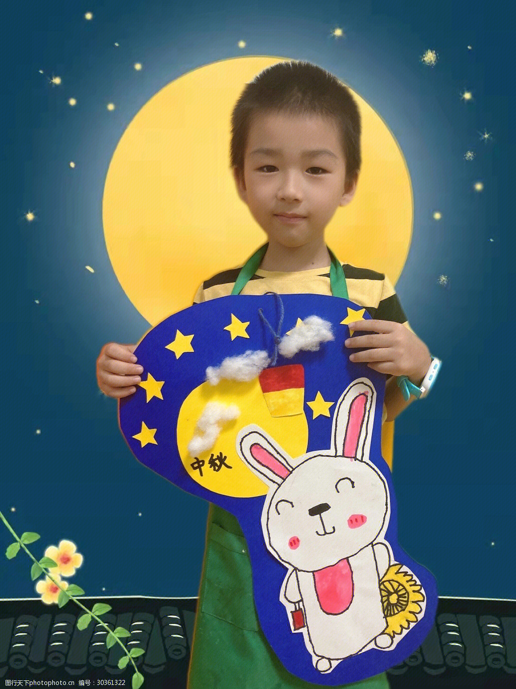 幼儿中秋月亮美术教案图片