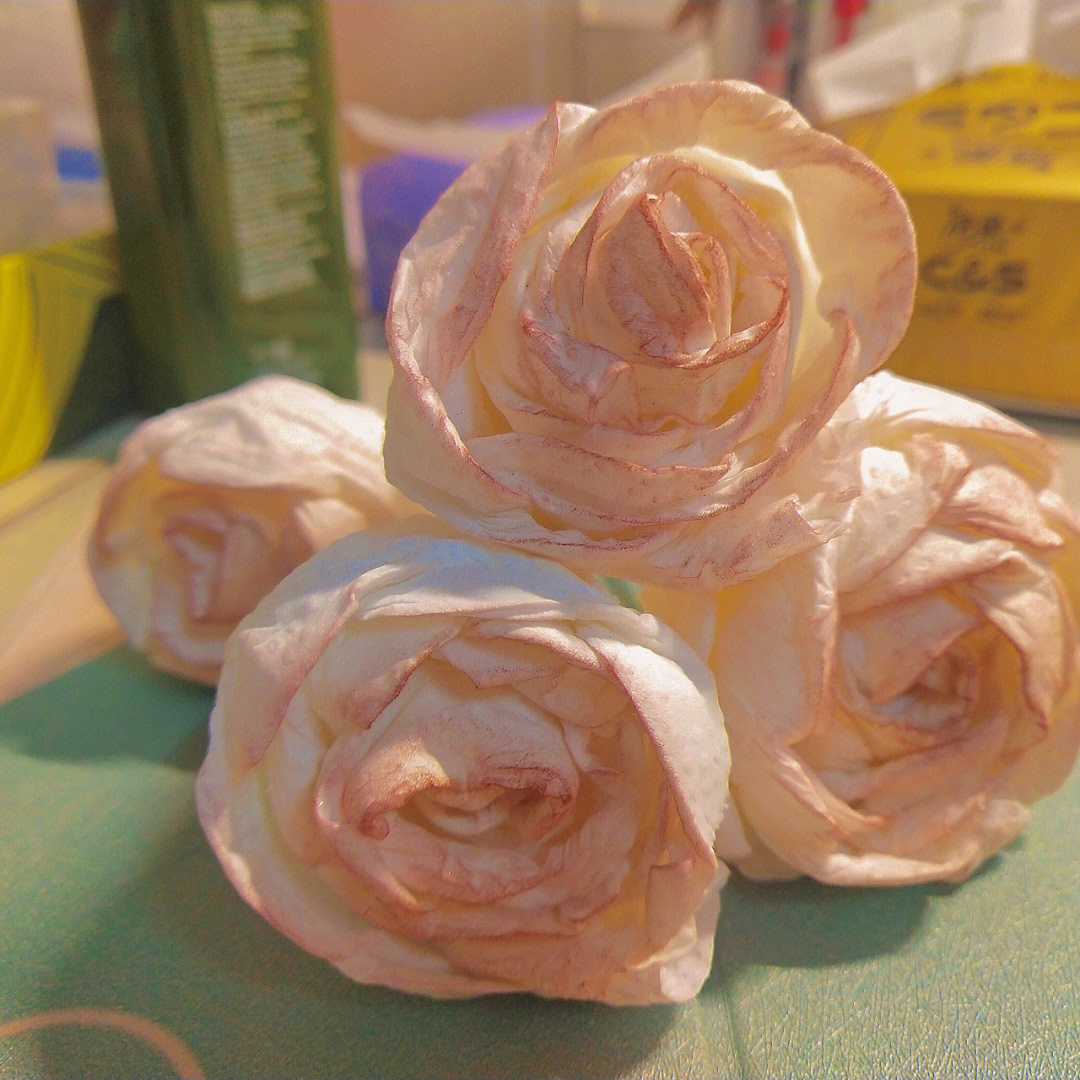 餐巾布玫瑰花折叠方法图片
