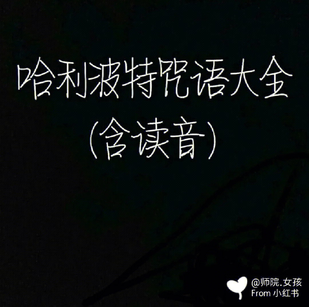 哈利波特咒语中文谐音图片