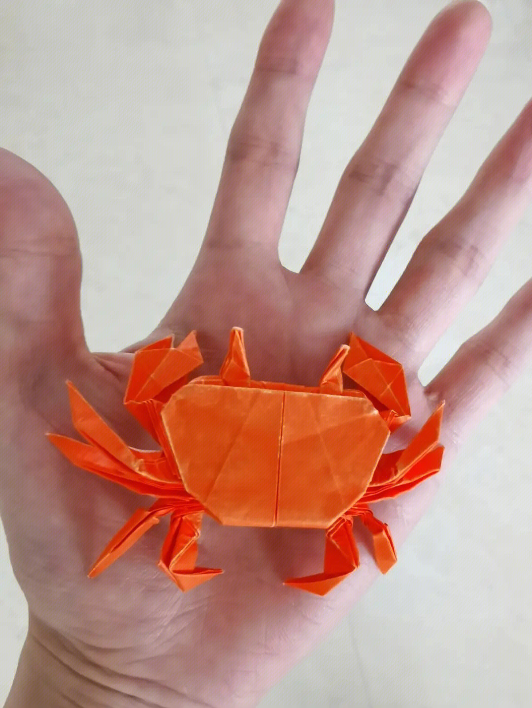幼儿园折纸螃蟹步骤图片