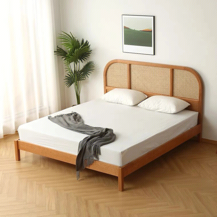 在家自制简易木床图片
