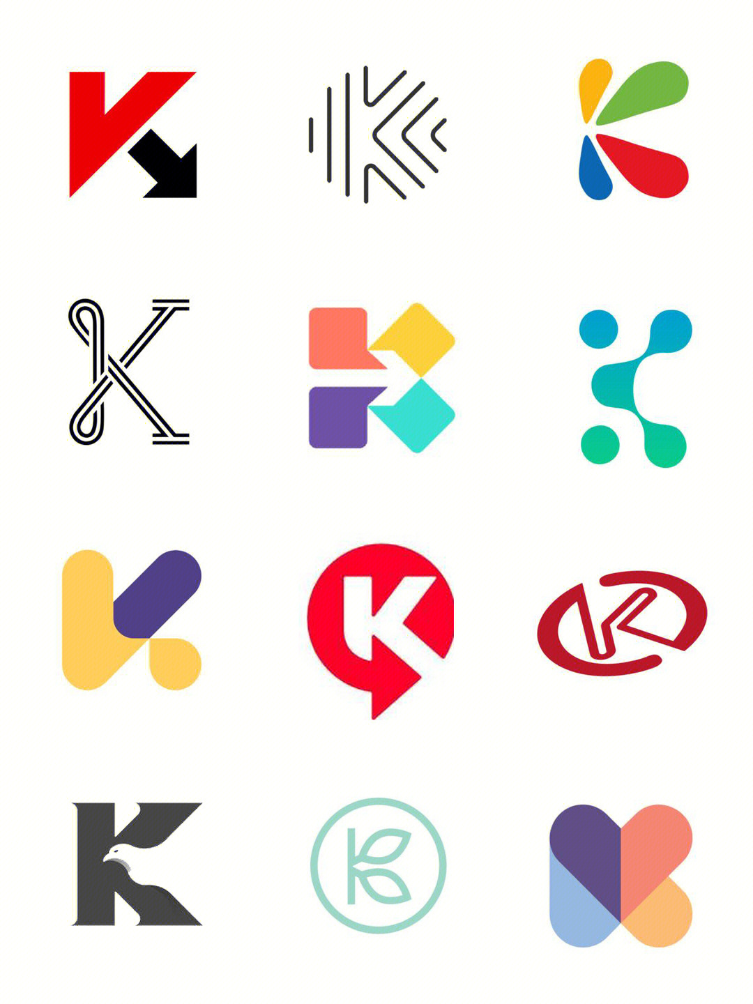 字母klogo设计创意灵感分享