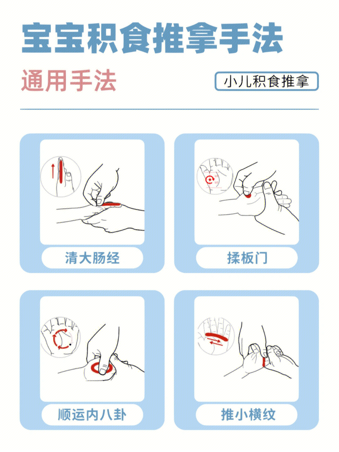 小儿推拿积食正确手法图片