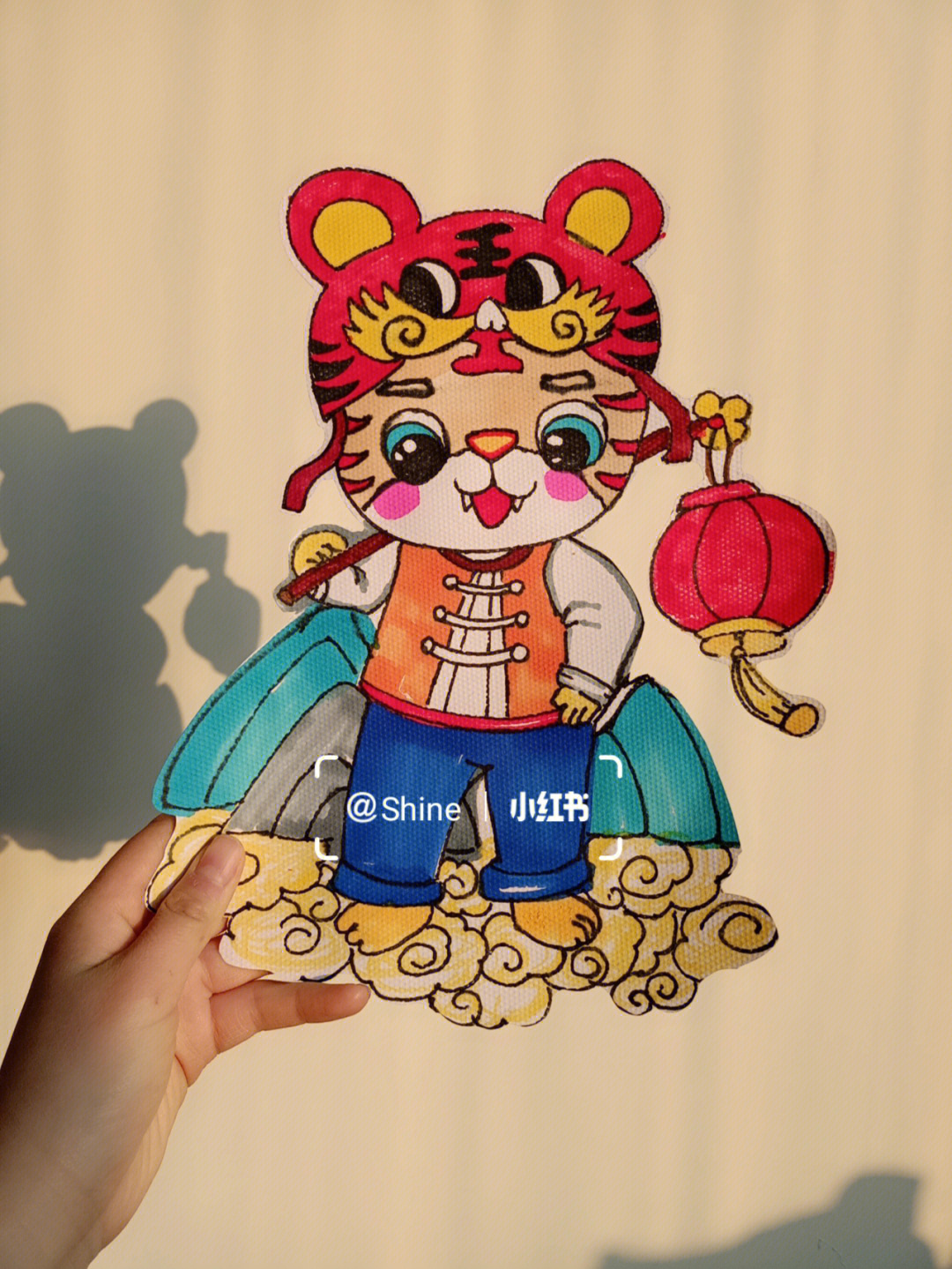 虎年创意美术#虎年素材#儿童画#虎年大吉#临摹#猛虎成浇