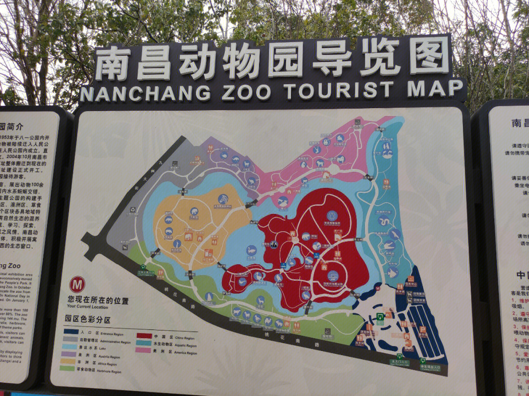 南昌动物园游玩路线图图片