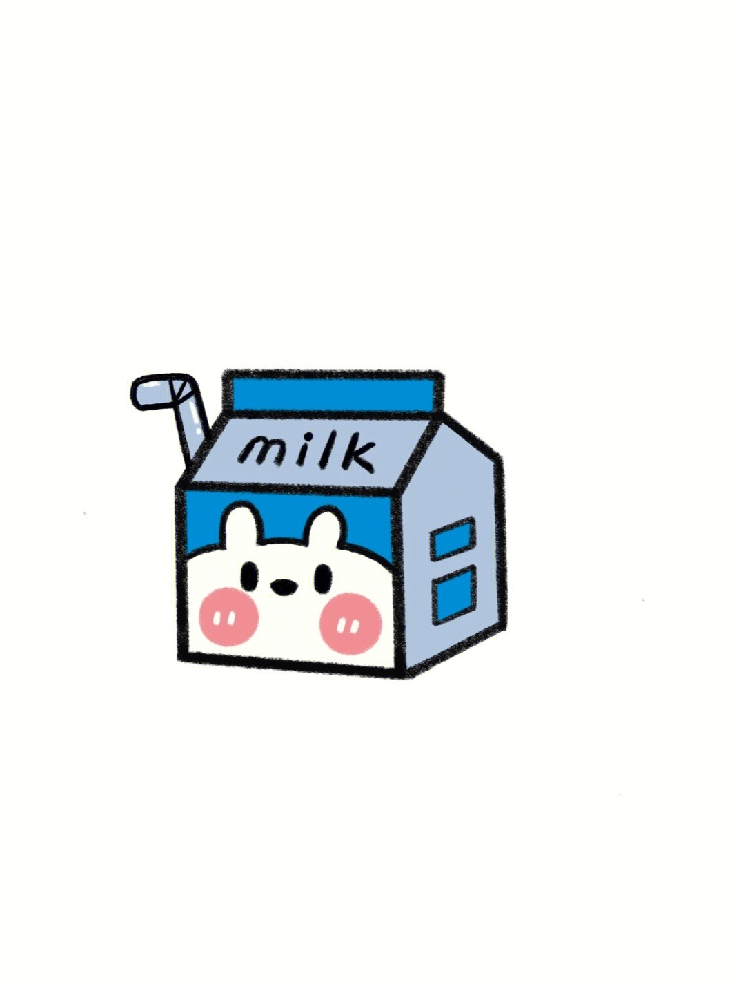 牛奶的简笔画简单图片