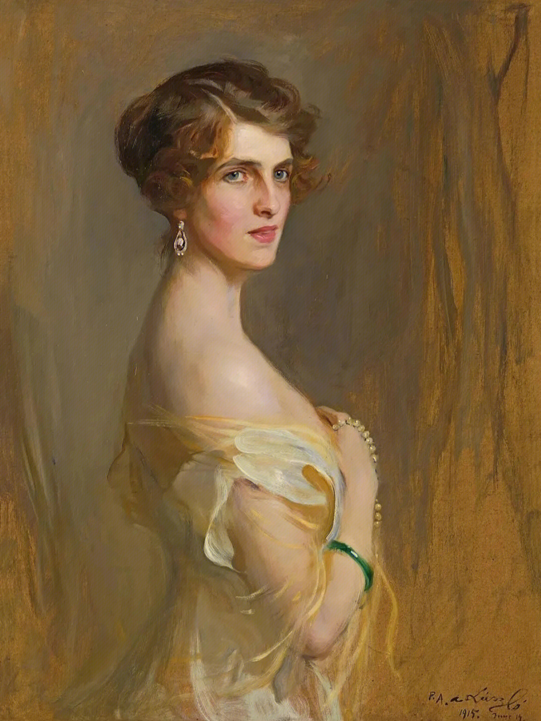爱尔兰著名画家约翰拉维里女性人物油画作