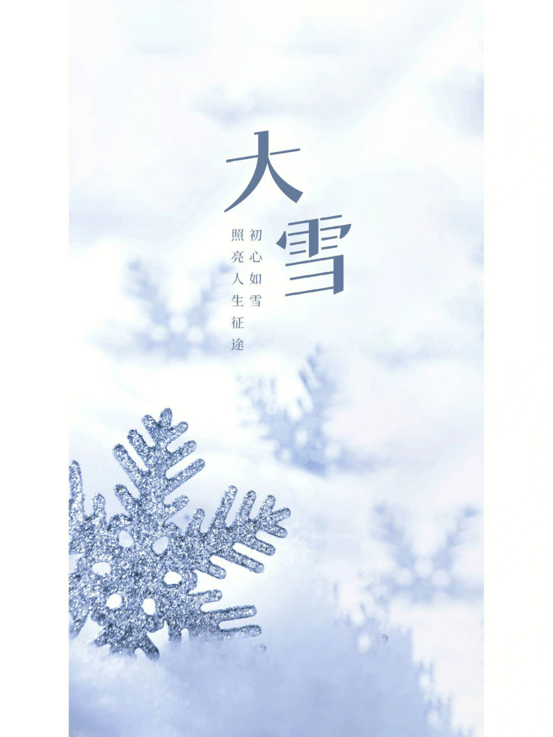 二十四节气61大雪海报模板