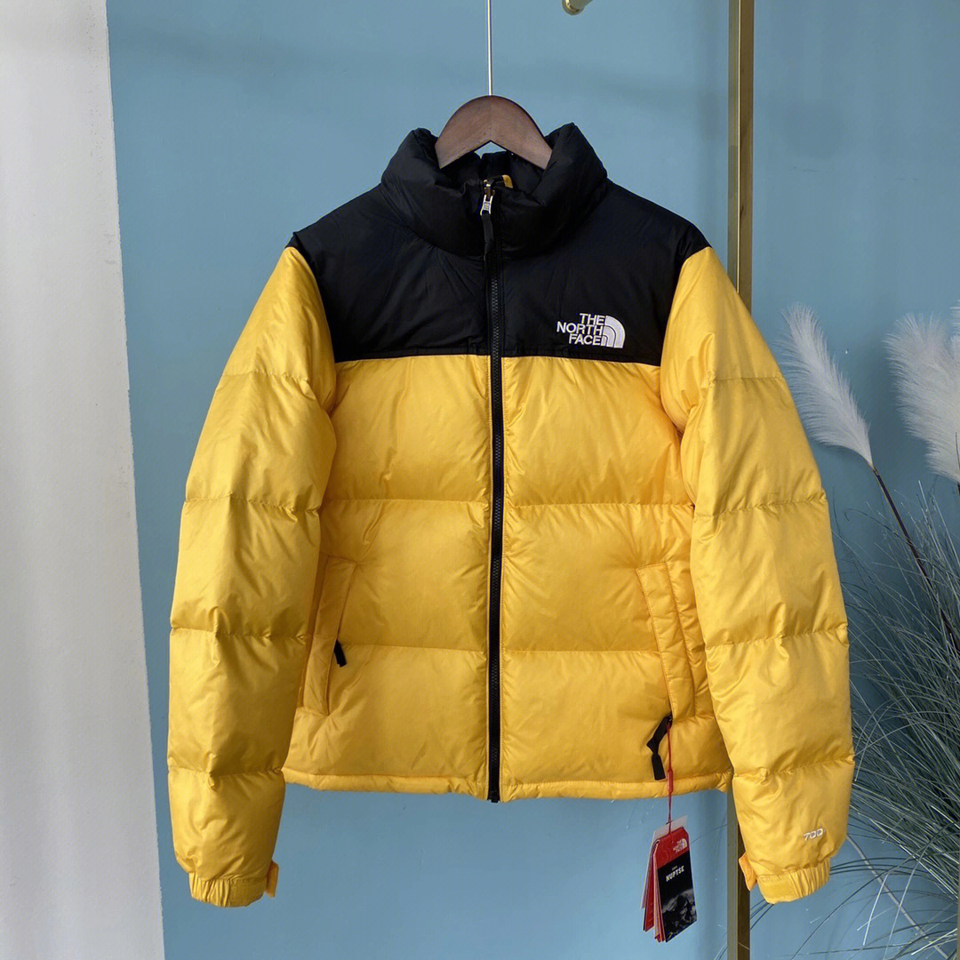 thenorthface北面撞色拼接羽绒服