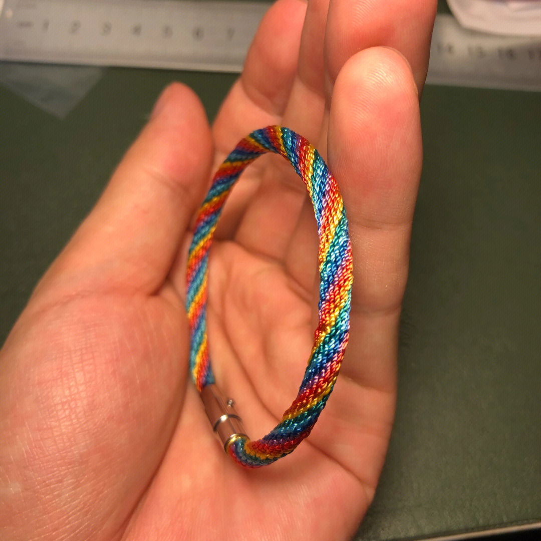 彩虹手绳编织教程图片