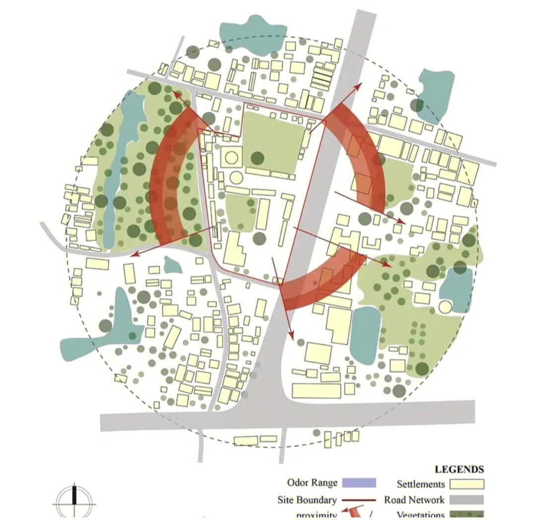 9种圆形景观规划设计分析图