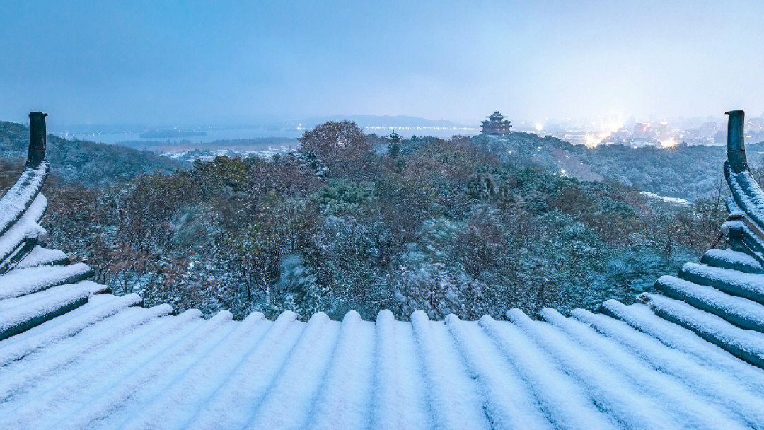 拍杭州雪景真的很累