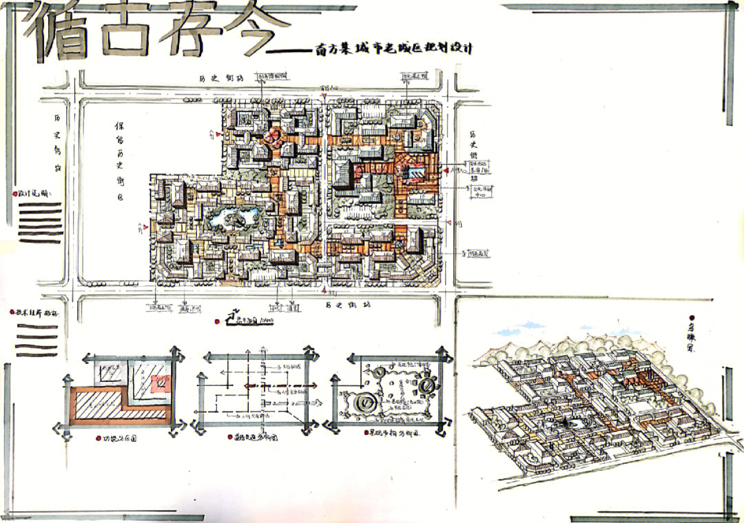 步行街快题设计图片