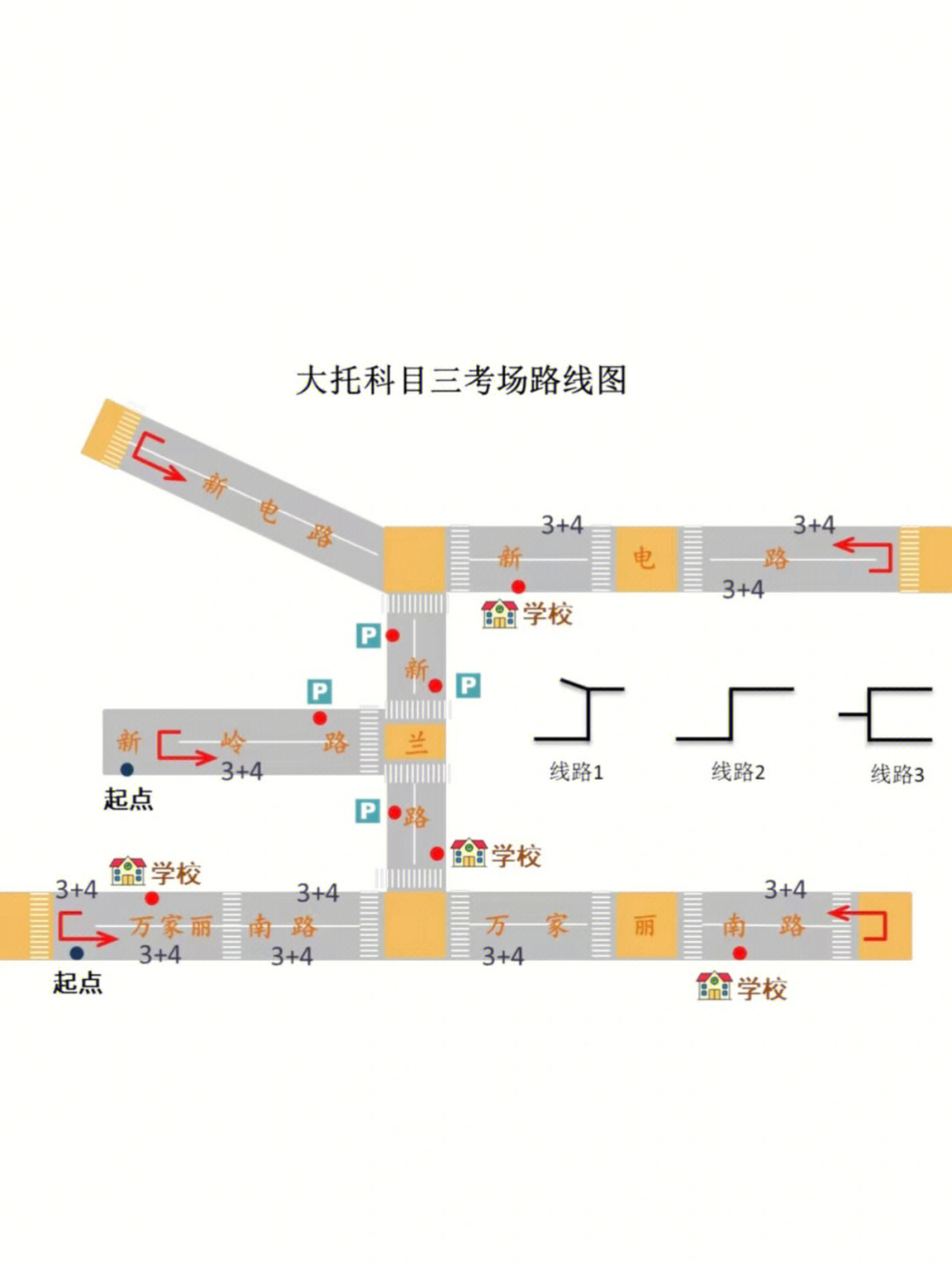 南阳桥科目三线路图图片