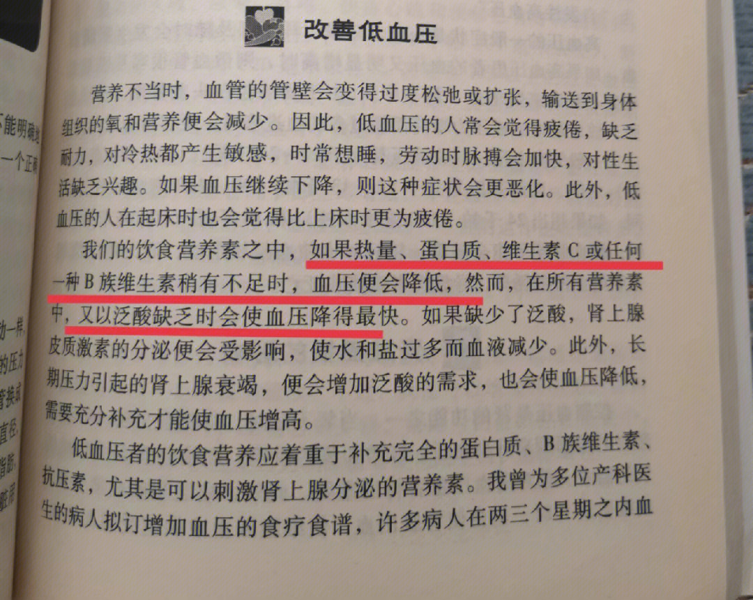 血压偏低怎样调理图片