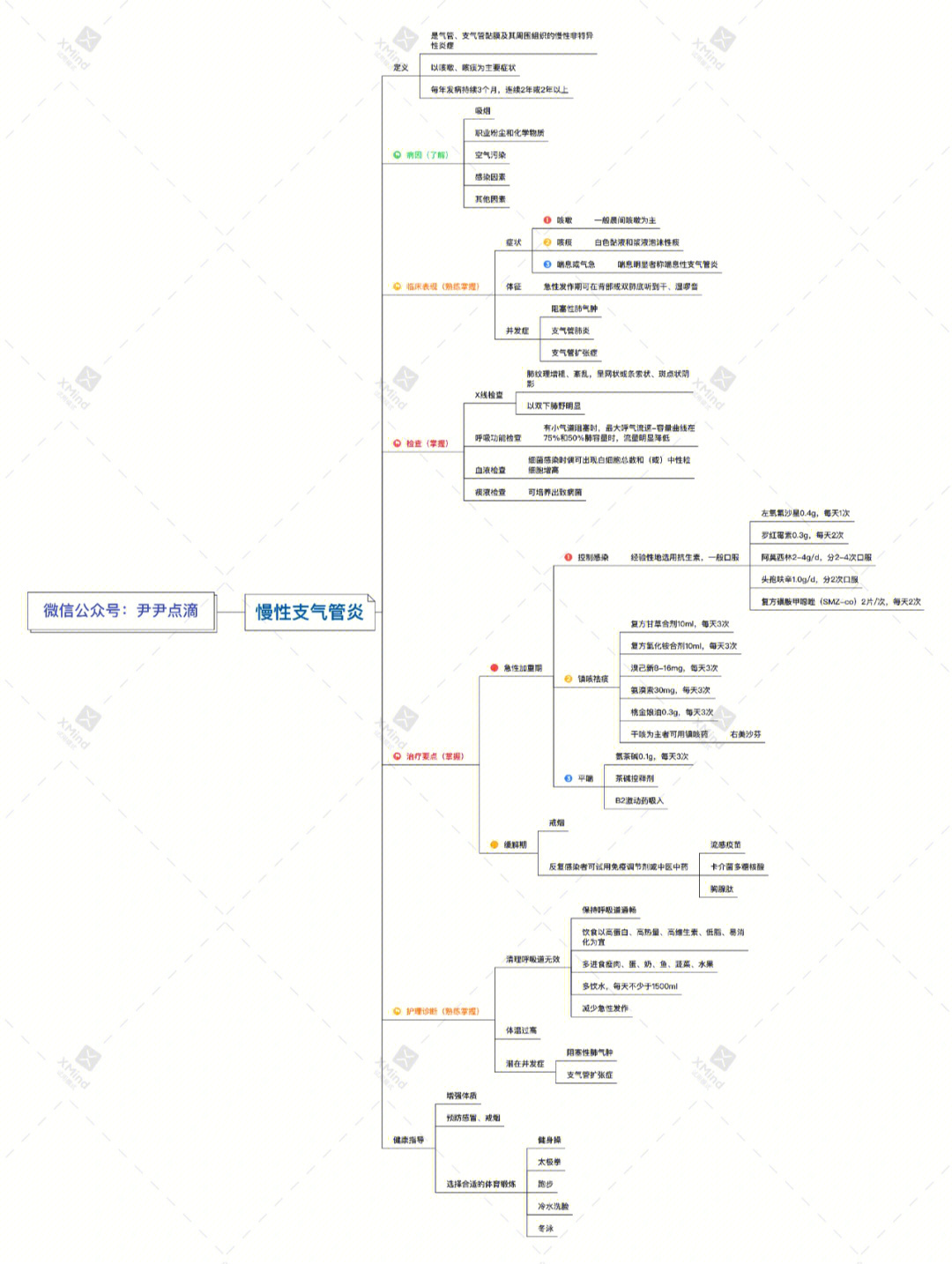 支气管哮喘思维导图图片