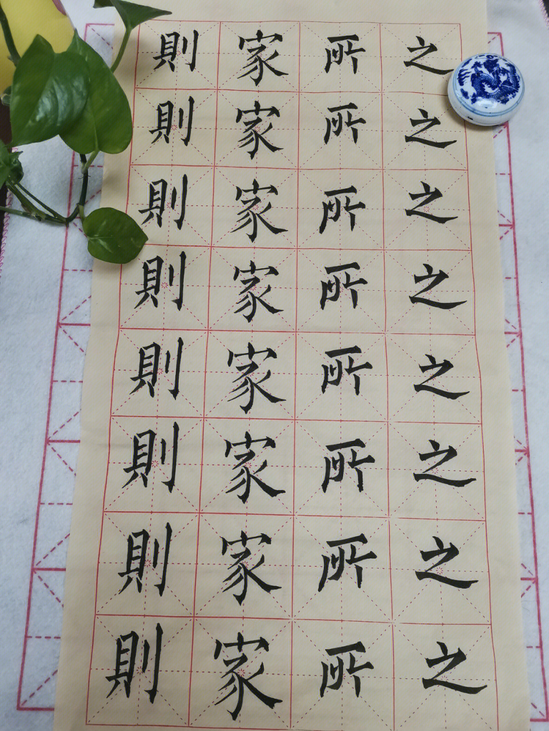 在家练毛笔字真实图片图片