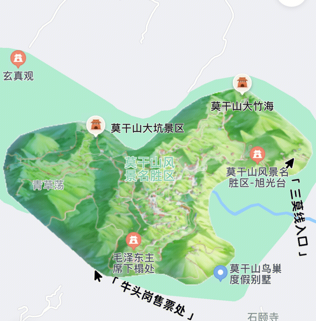 莫干山地理位置地图图片